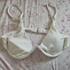 SHEIN White Ribbed Bra Intimates & Sleepwear